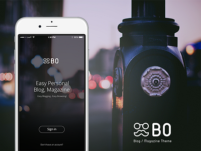 Bo Blog/ Magazine app apps blog ios magazine social splash ui ux