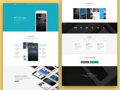 Bo App Landing Page app bo clean design hero html landing responsive template ui ux web