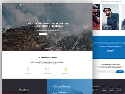 Dahab agency blue clean creative dahab design flat template theme ui ux