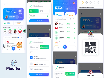 Pinoffer v1 clean credit design offers pinoffer tasks ui ux wallet