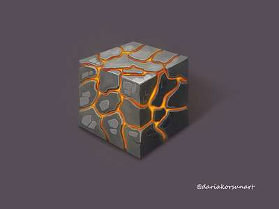Stone and Lava 2d 2dart 3d conceptart design gamedesign gamedev gameui icon illustration lava stone texture ui