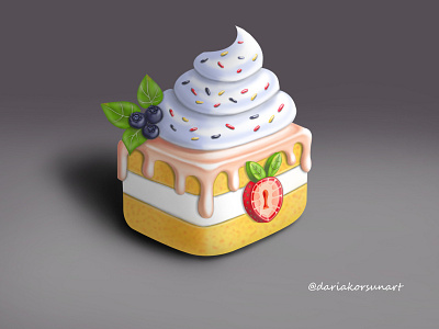 Cake. Casual game item.