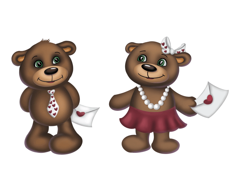 Valentine's Day. Lovely Bears. Couple Pajama Prints. 2d 2dart 2dartist animation bears branding conceptart design gif happyvalentinesday illustration pajamaprints prints
