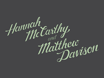 McCarthy & Davison Wedding Calligraphy calligraphy illustration wedding