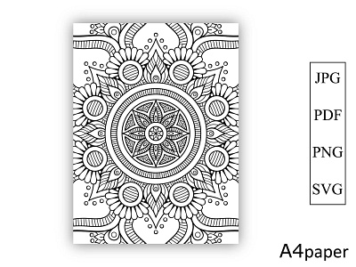 Free Mandala Coloring Book for Kdp Pag