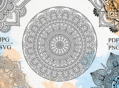 Mandala Coloring Book for Kdp graphic design svg fonts