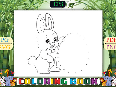 Rabbit Dot Coloring Pages