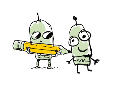 Robosketch illustration robots