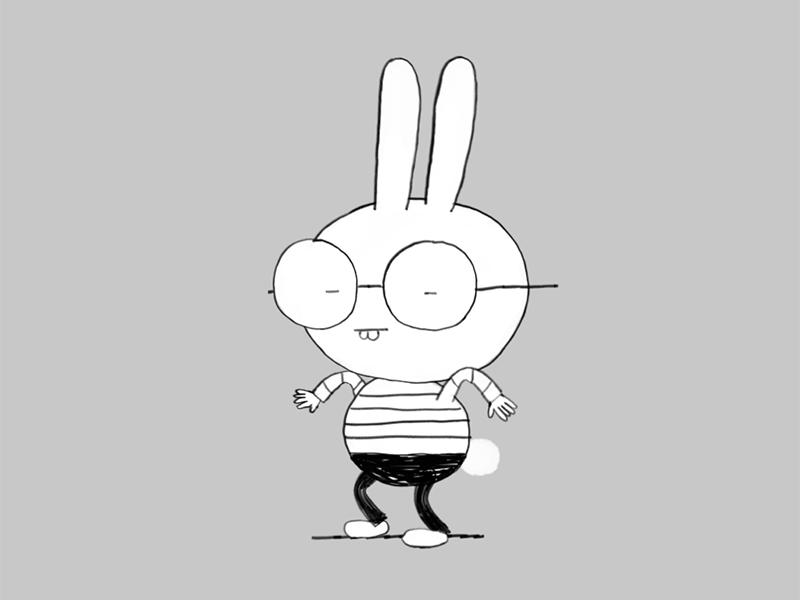 Bunny Buckler bounces animation gif