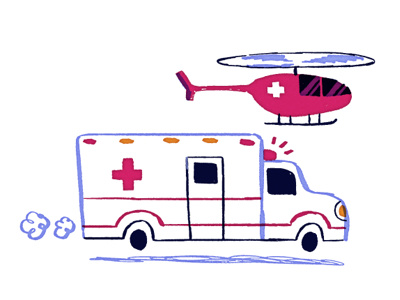 Ambulances illustration