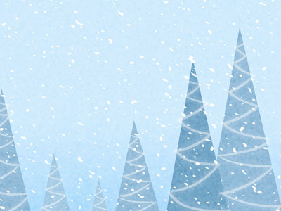 Treez christmas illustration snow trees