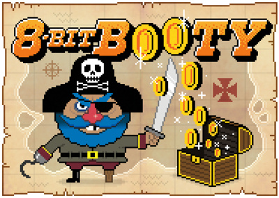 8-Bit Booty 8 bit illustration pirate pixel art pixels