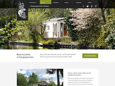 De Visotter hompage first draft campground flat green holiday home homepage index park redesign vacation visotter website
