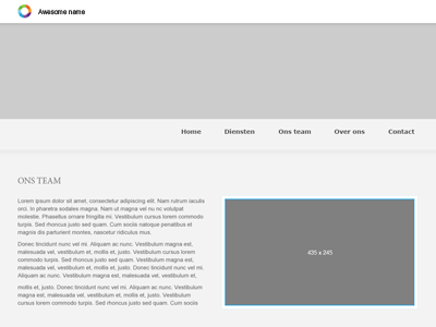 Website with an awesome name design dutch progress template web wireframe