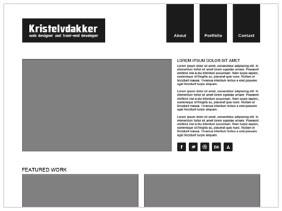 Styling Kristelvdakker.com black dutch homepage social media styling web white