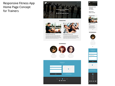 Responsive Fitness App Concept Home "Sales" Page fitness responsive visual web