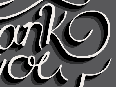 Thank You Lettering In Progress hand drawn lettering thank you typography