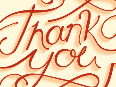 Thank You Card card hand drawn lettering thank you thanks typography