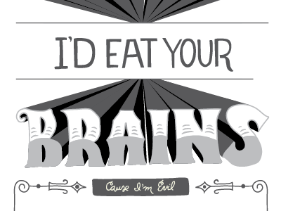 I Was Afraid I'd Eat Your Brains // The National Wip gig gig poster lettering music poster the national wip