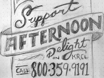 Afternoon Delight afternoon delight krcl lettering radio radiothon sketch