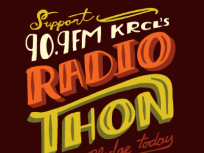 90.9FM KRCL Radiothon 90.9fm krcl hand drawn krcl lettering pledge radio radiothon