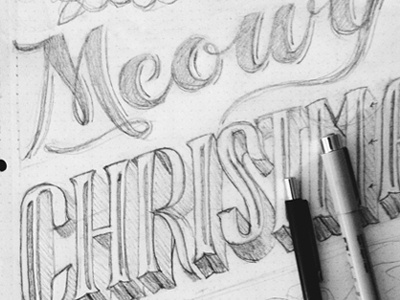 Christmas Wip // Courtney Blair card christmas christmas card lettering paper goods