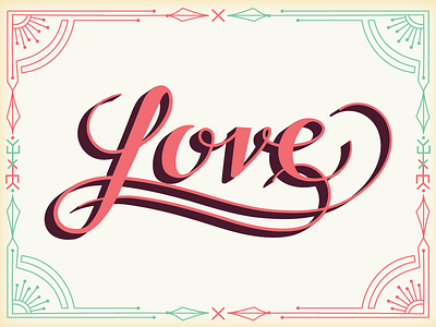 Love // Courtney Blair lettering love typography valentine valentines day