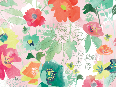 Freshcut Floral Pattern // Basicgrey // Courtney Blair floral illustration pattern print spring watercolor