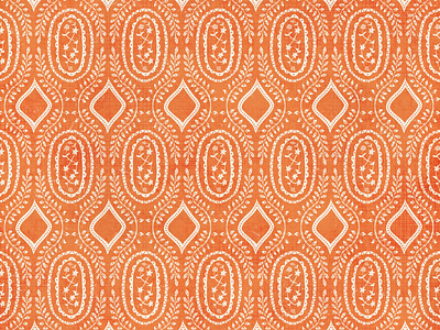 Spice Market Pattern // Basicgrey // Courtney Blair damask handdrawn illustration orange pattern print repeat