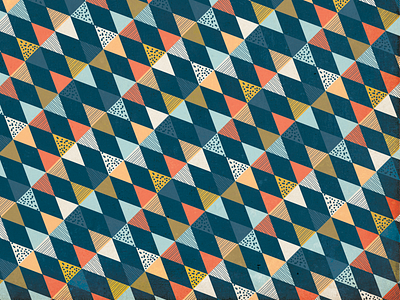 Persimmon Triangle // Basicgrey // Courtney Blair handdrawn pattern print repeat triangle tribal