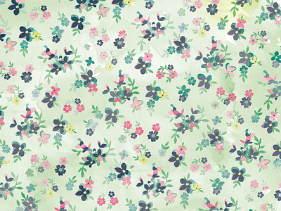 Small Freshcut Floral // Basicgrey // Courtney Blair floral illustration pattern print spring watercolor