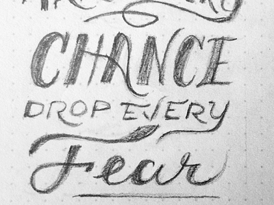 Take Every Chance, Drop Every Fear // Courtney Blair