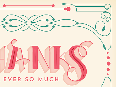 Thanks Ever So Much Card for Helpink // Courtney Blair card help help ink ink lettering thank you thanks type