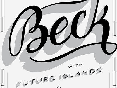 Beck Wip // Courtney Blair beck future islands gig poster lettering music type typography