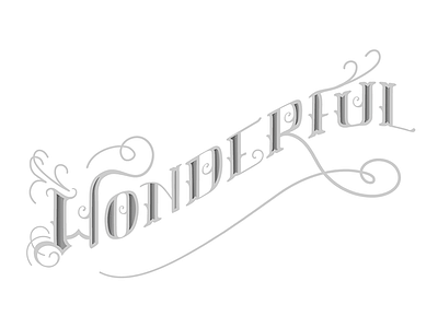 Wonderful // Courtney Blair hand drawn type lettering modify ink wip wonderful