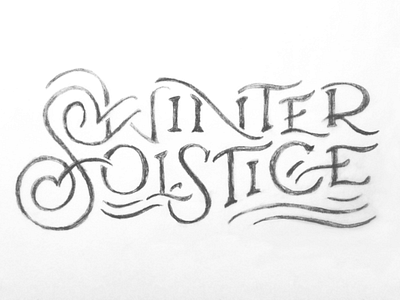 Winter Solstice // WIP // Courtney Blair hand lettering lettering longest night solstice winter wip