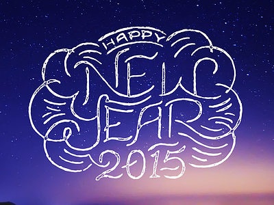New Year 2015 // Courtney Blair 2015 hand drawn type lettering new year