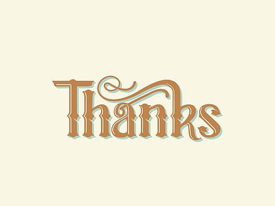 Thanks // Courtney Blair hand drawn type hand lettering lettering thanks