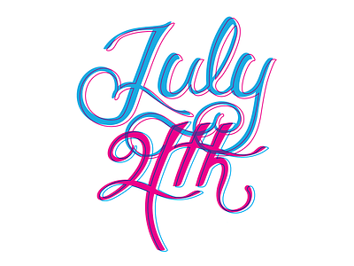 July 4th // Courtney Blair 4th of july july july 4th lettering type typography