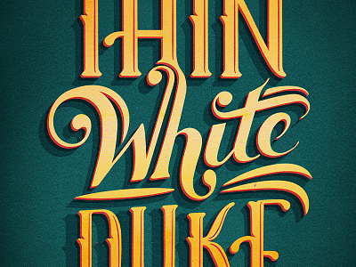 Thin White Duke // Courtney Blair david bowie hand drawn type lettering lyrics rip tribute type typography