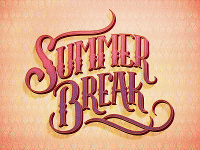 Summer Break // Courtney Blair hand drawn type lettering solstice summer type typography