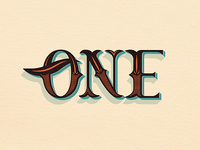 One // Courtney Blair hand drawn type hand lettering lettering loneliest number type typeography