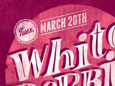 White Rabbits gig gig poster lettering music poster texture white rabbits