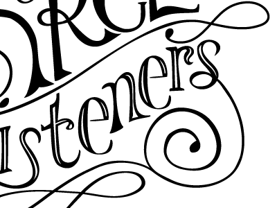 Lettering in progress