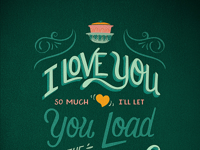 I Love You So Much // Courtney Blair hand drawn handlettering illustration lettering texture typography