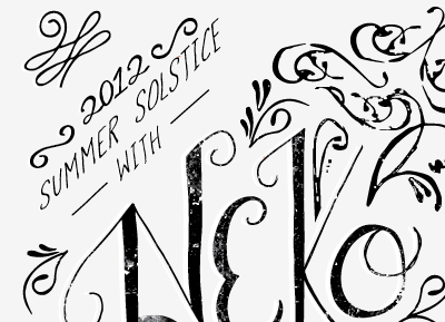 Neko Case gig poster hand drawn lettering music neko case