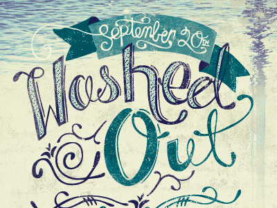 Washed Out Gig Poster gig gig poster lettering music poster texture washed out
