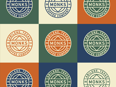 Monks branding coffee identity logo monks