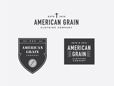 American Grain american badge branding clothing grain illustration logo