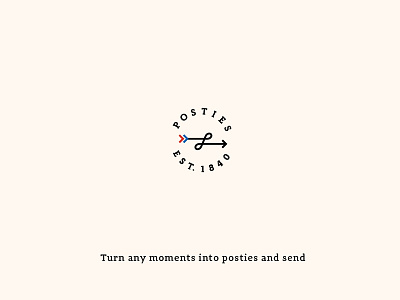 Posties hipster picture postcard postoffice productdesign simple